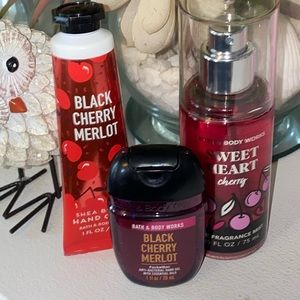 Bath and Bodyworks Travel Size Black Cherry 🍒 Merlot and Sweet ♥️Cherries